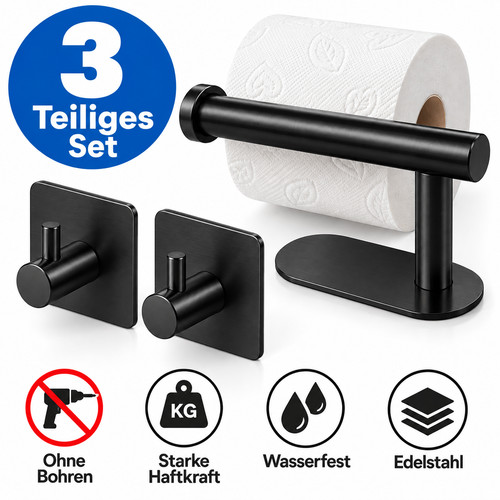 Toilettenpapierhalter schwarz - toilettenpapierhalter,